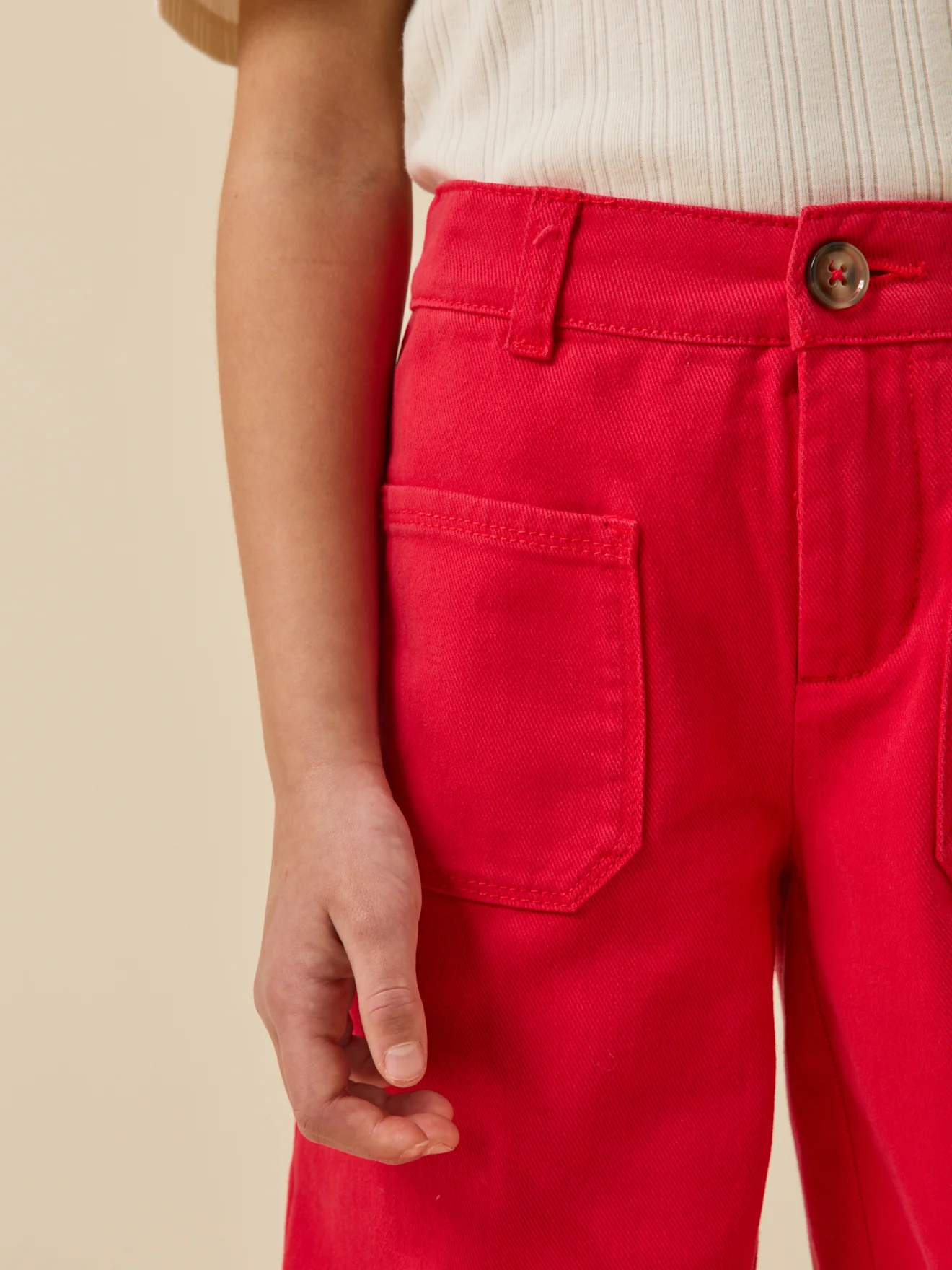 Mädchenhose aus Denim, gerade geschnitten - Image 3