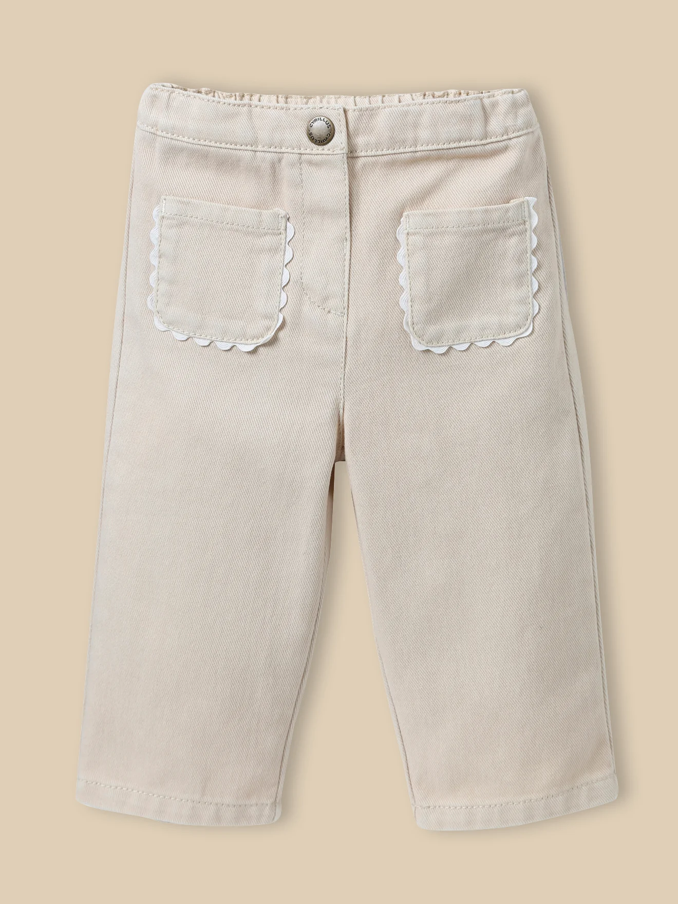Gerade geschnittene Baby-Hose aus Twill