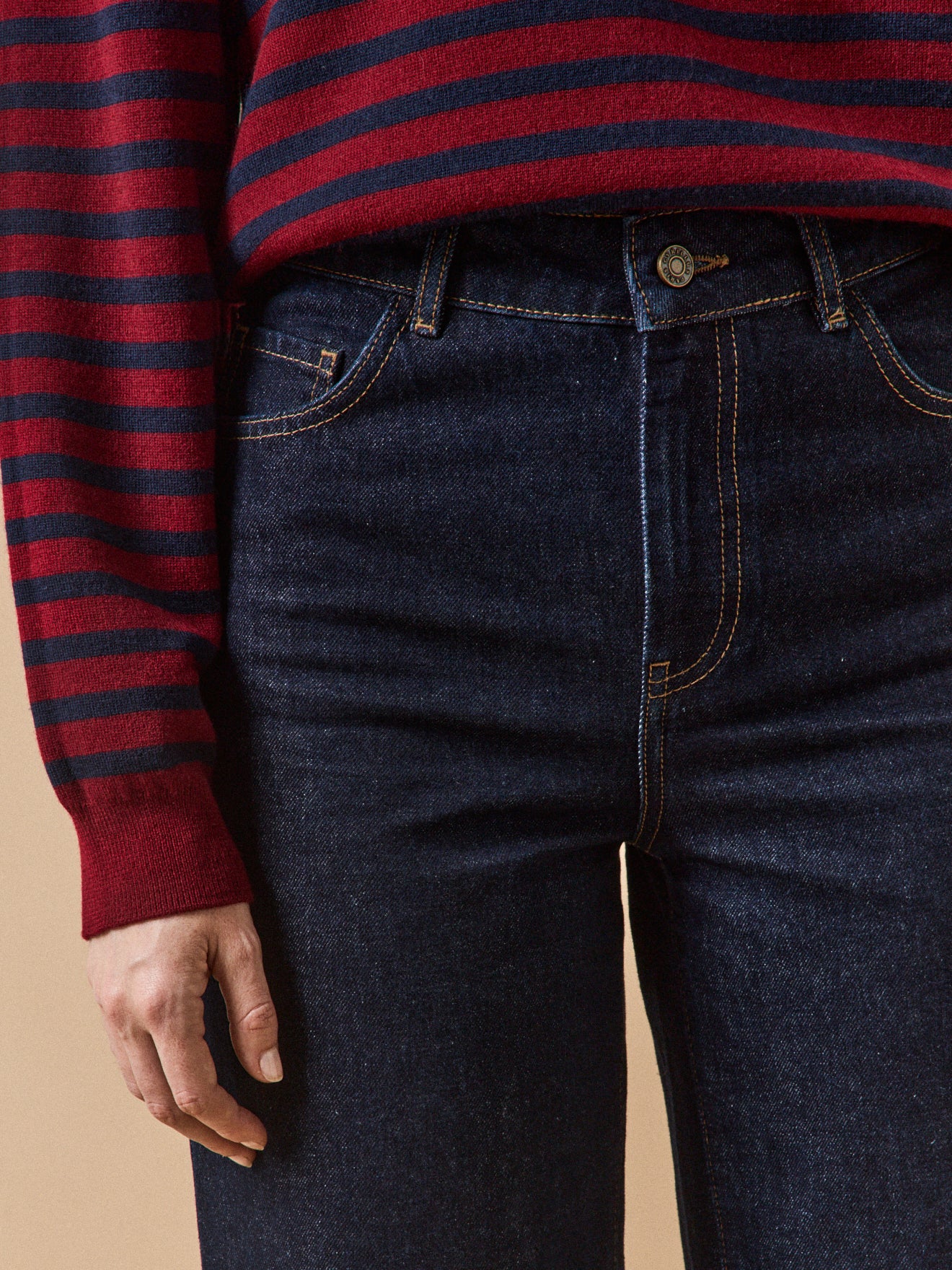Damen-Jeans Émilie mit weitem Bein aus Bio-Baumwolle - Image 3
