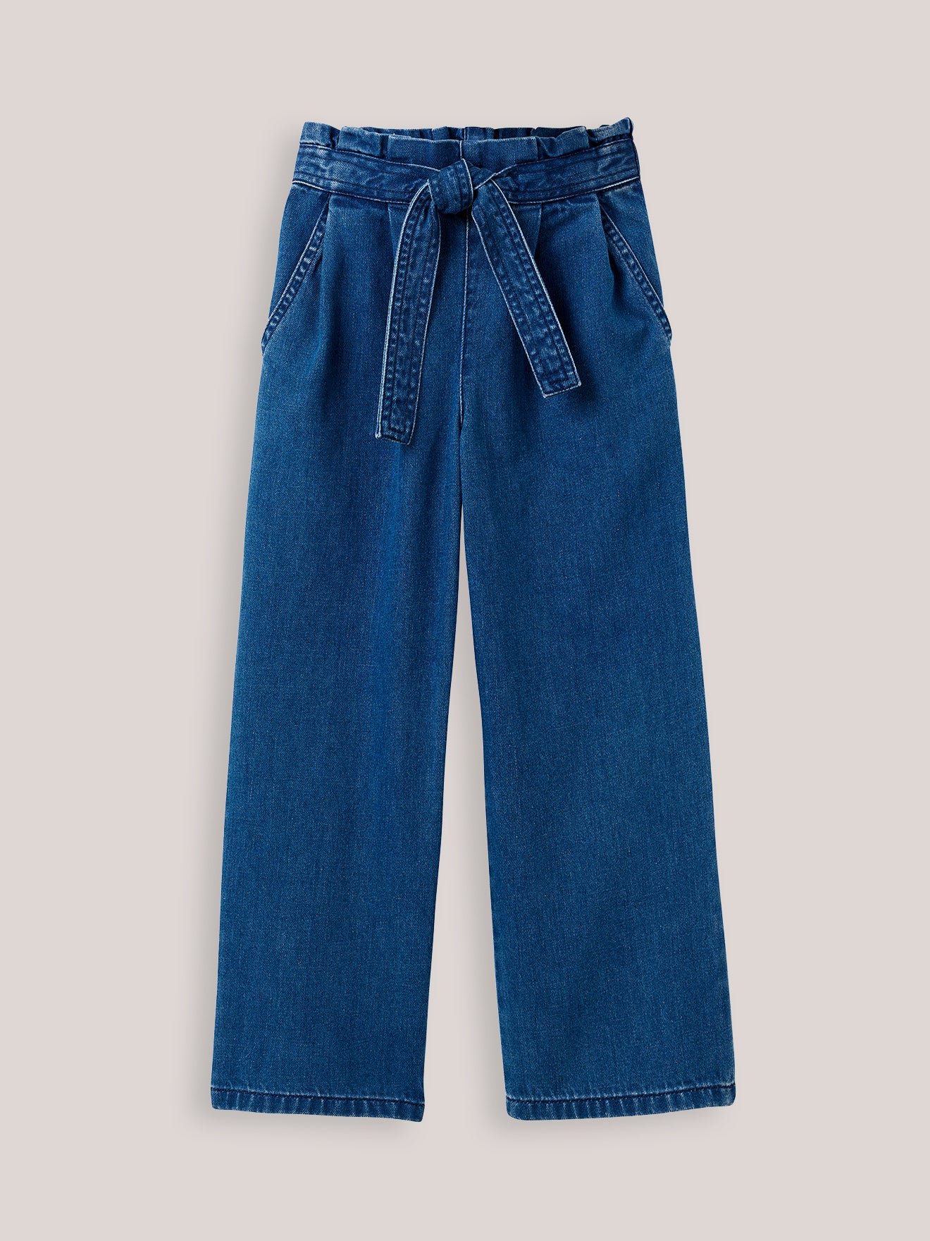 Mädchenhose aus leichtem Denim, weit geschnitten - Image 5