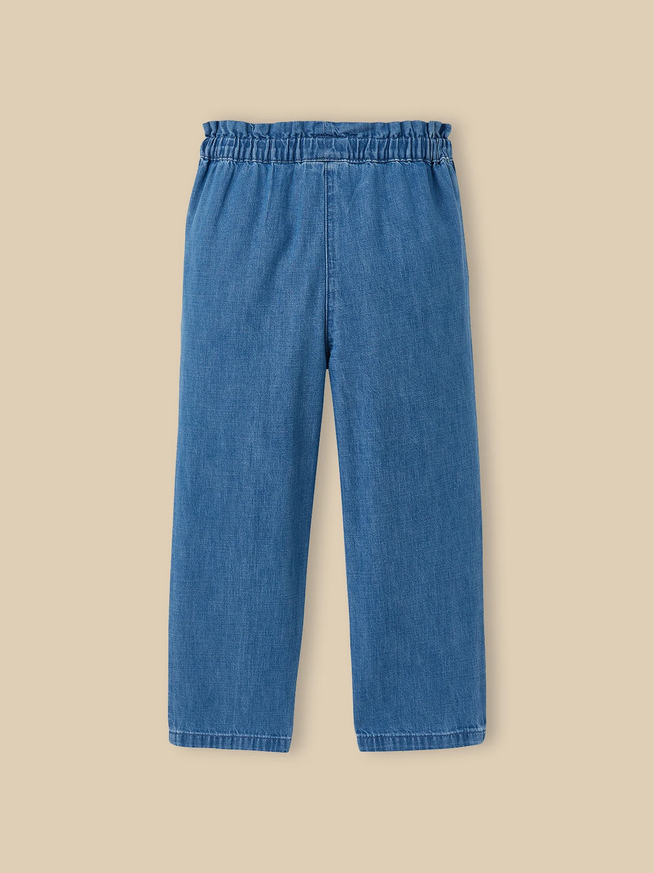 Mädchenhose aus leichtem Denim, weit geschnitten - Image 2