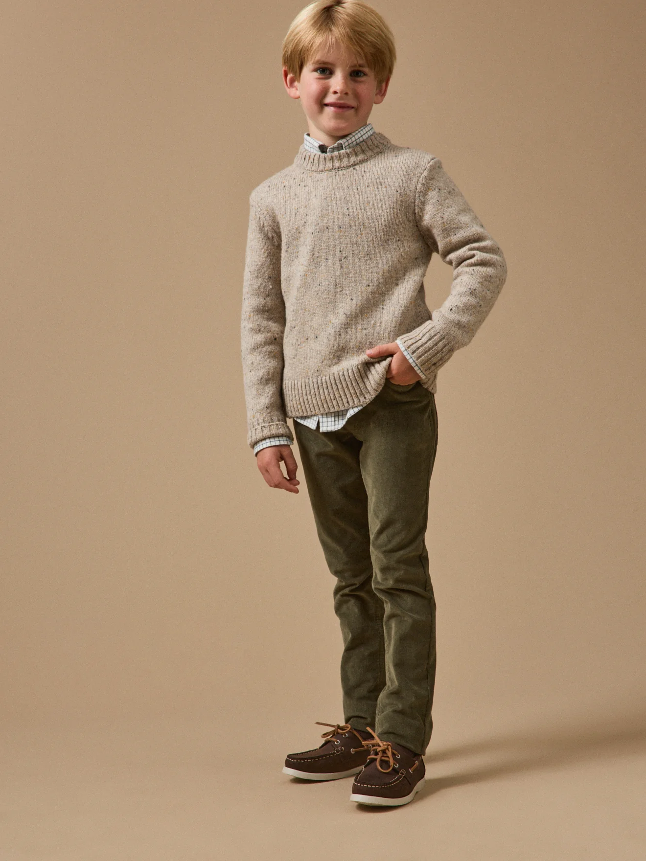Jungen Slim Fit Hose aus Velours - Image 5
