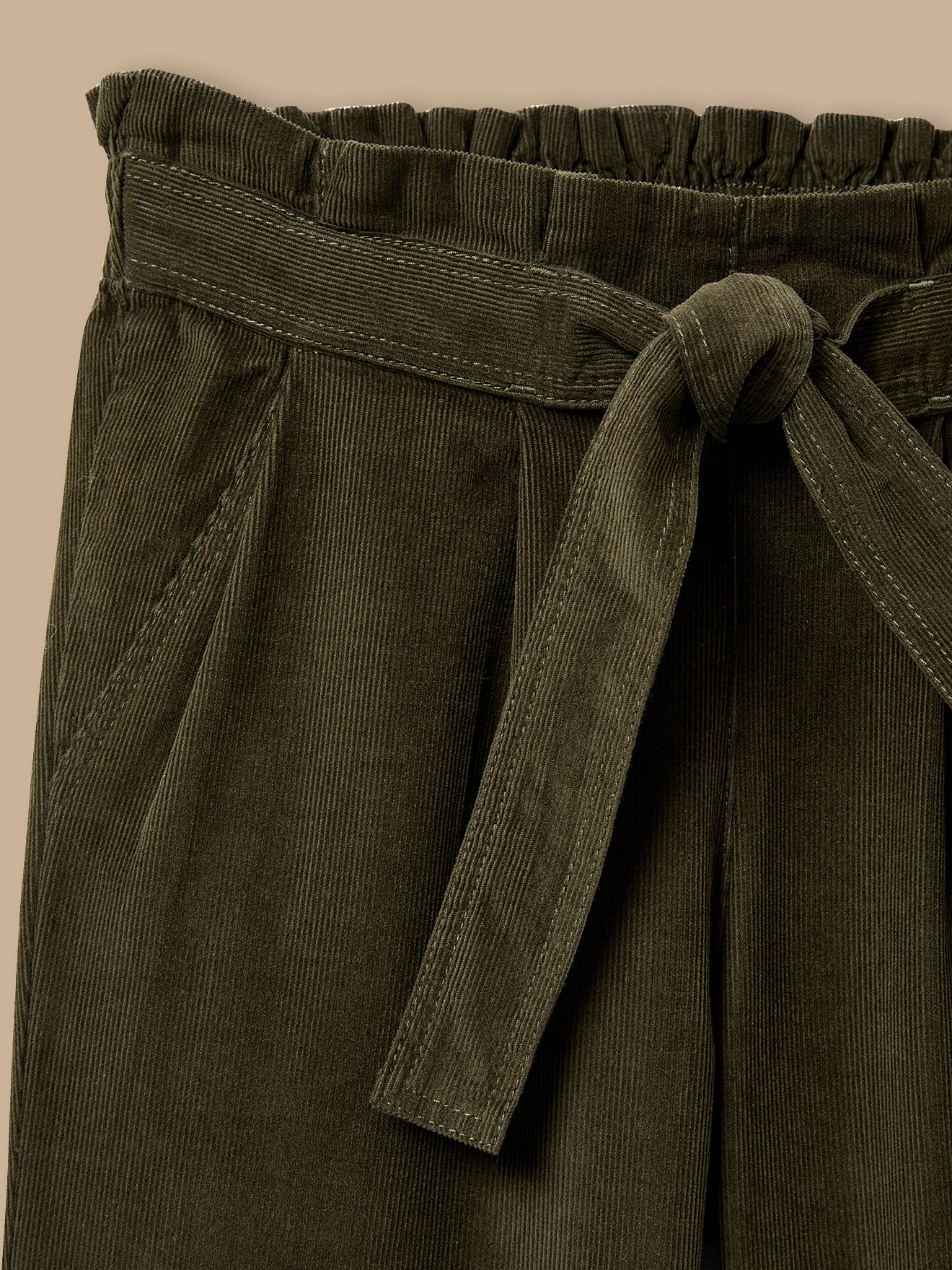 Mädchenhose, weit, aus Velours - Image 3