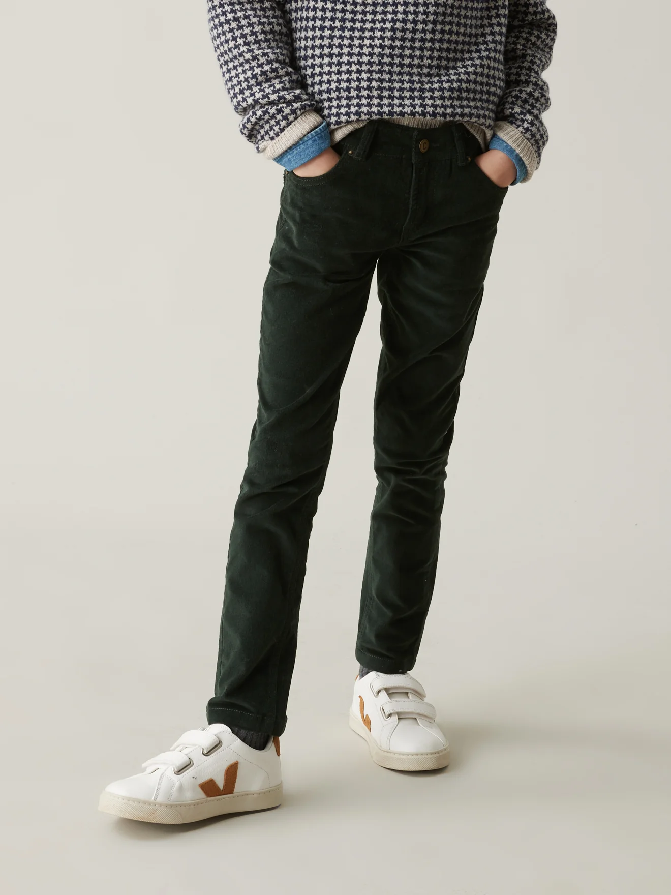 Jungen Slim Fit Hose aus Velours - Image 2