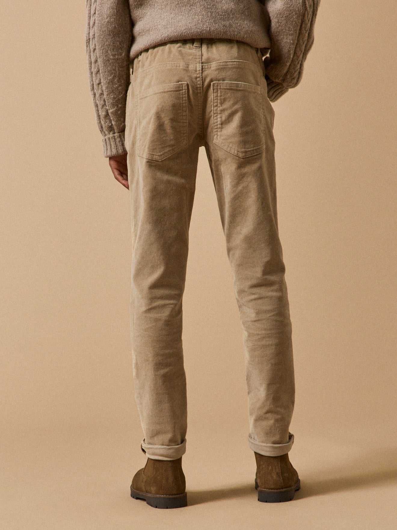Jungen Slim Fit Hose aus Velours - Image 2