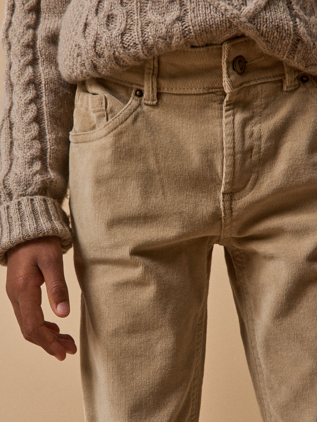 Jungen Slim Fit Hose aus Velours - Image 3