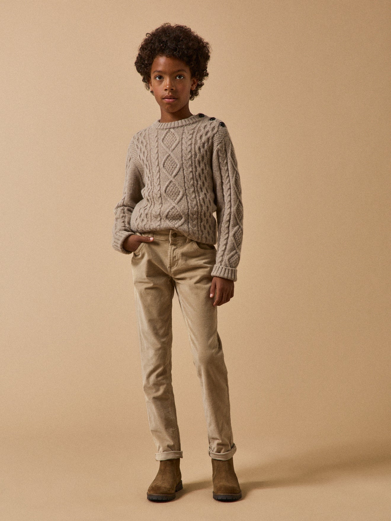 Jungen Slim Fit Hose aus Velours - Image 8