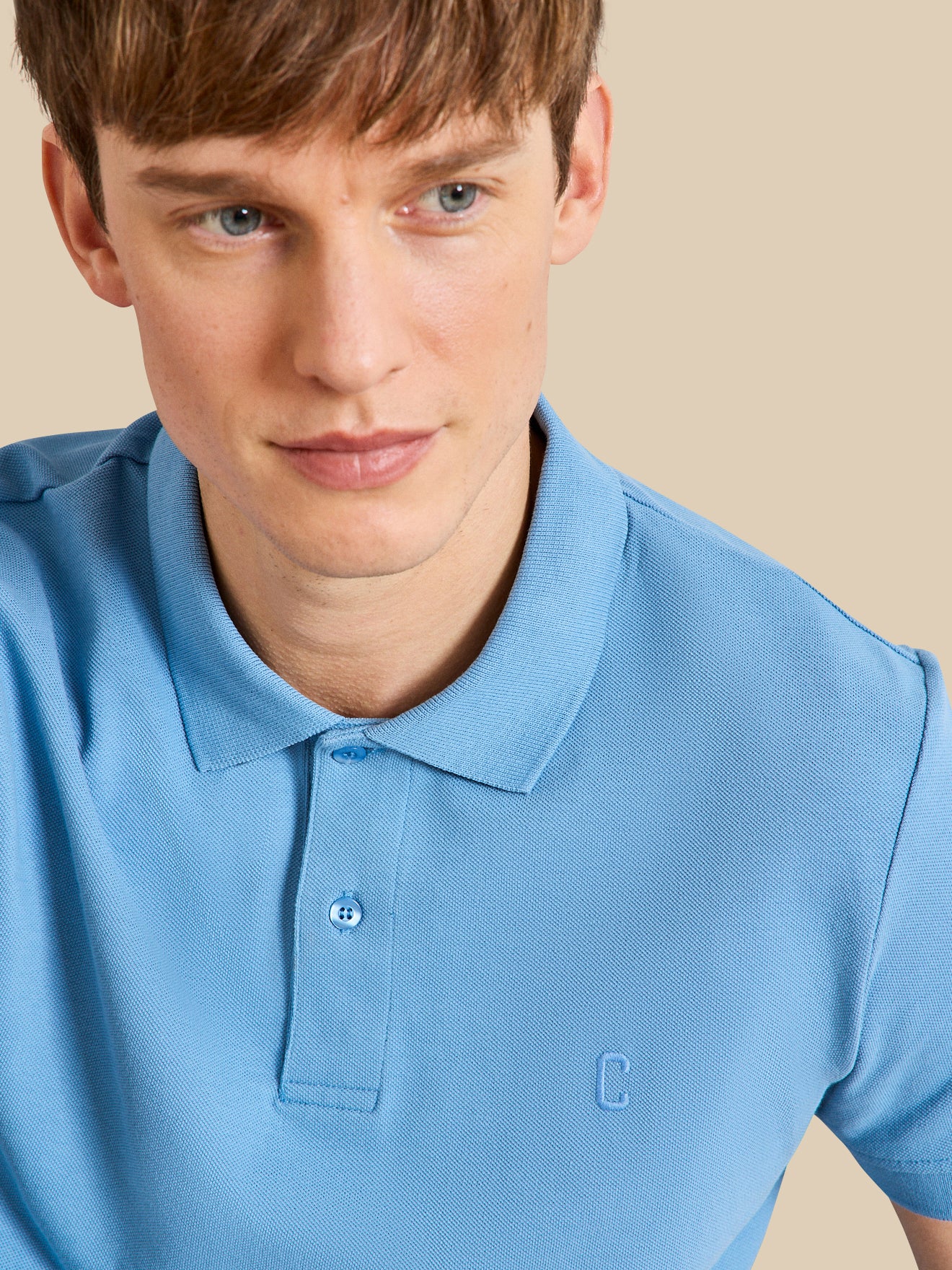 Einfarbiges Herren-Poloshirt aus Pikee aus Bio-Baumwolle - Image 3