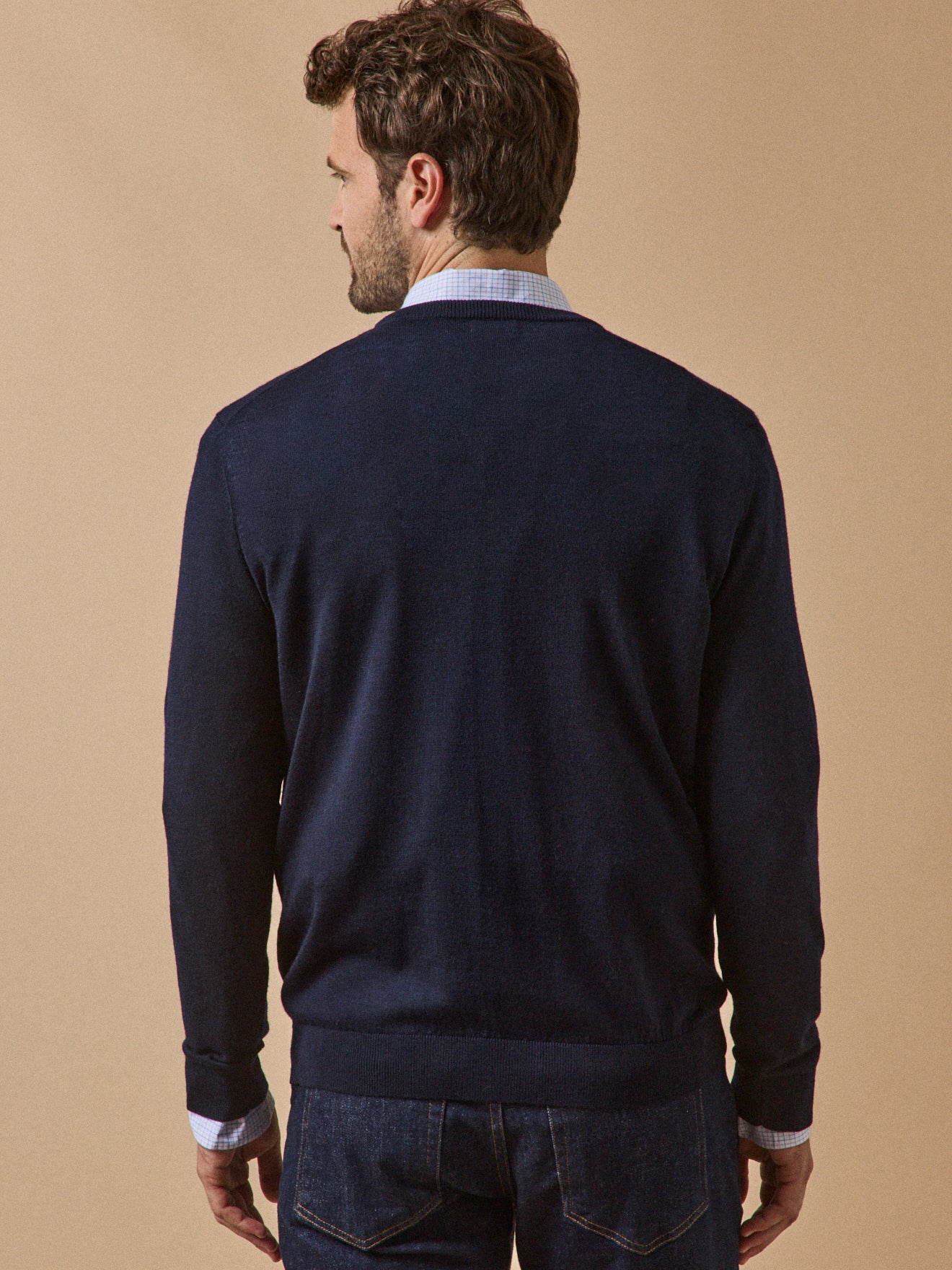 Herrenpullover aus Merinowolle mit rundem Halsausschnitt - Image 2