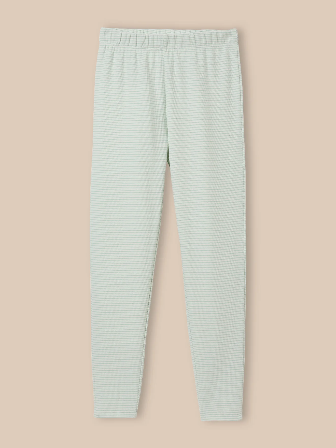 Gestreifter Mädchen-Pyjama in Rippstrick - Image 3