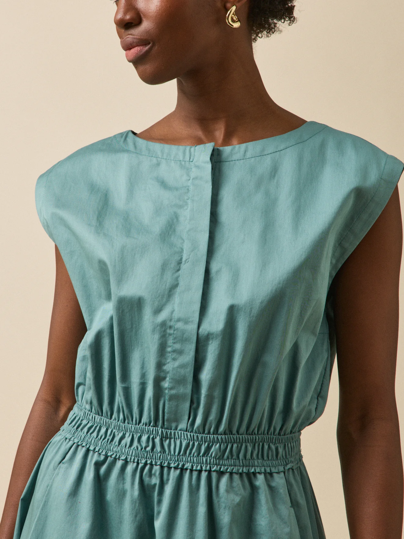 Langes Damen-Festkleid aus satinierter Popeline - Image 3