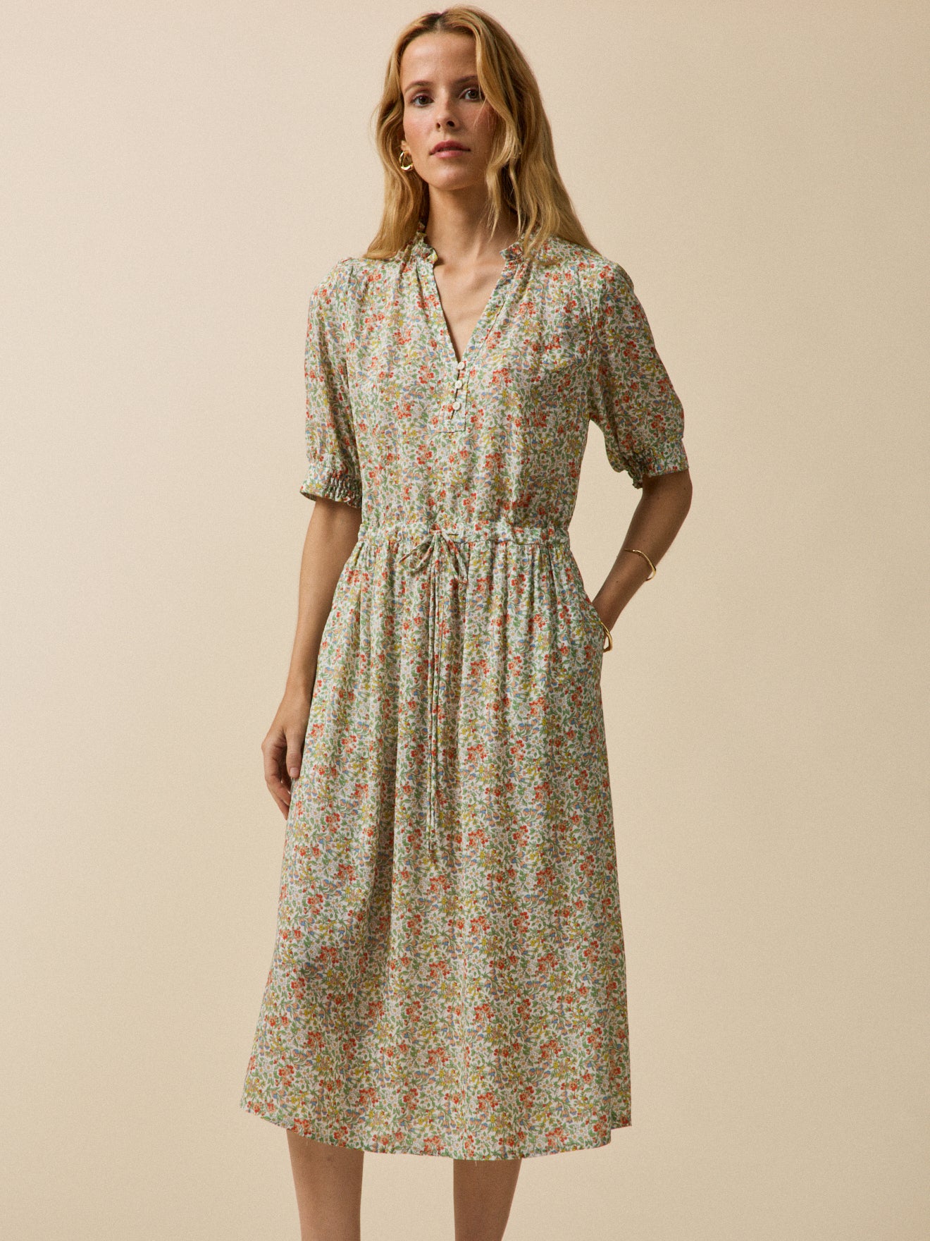 Langes Damenkleid aus Liberty-Stoff - Limited Collection