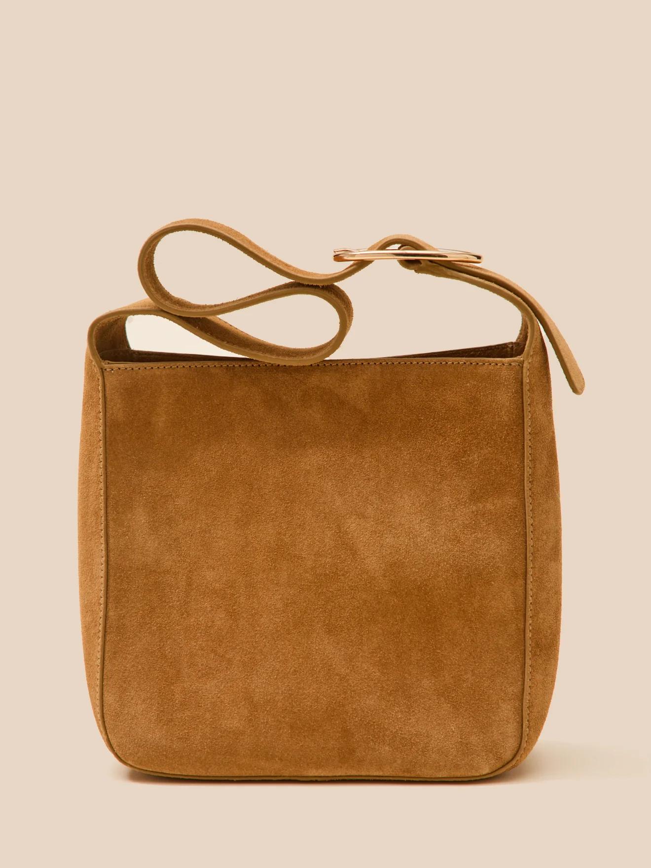 Damen-Umhängetasche aus Veloursleder – Kollektion Lederwaren Cyrillus - Image 4