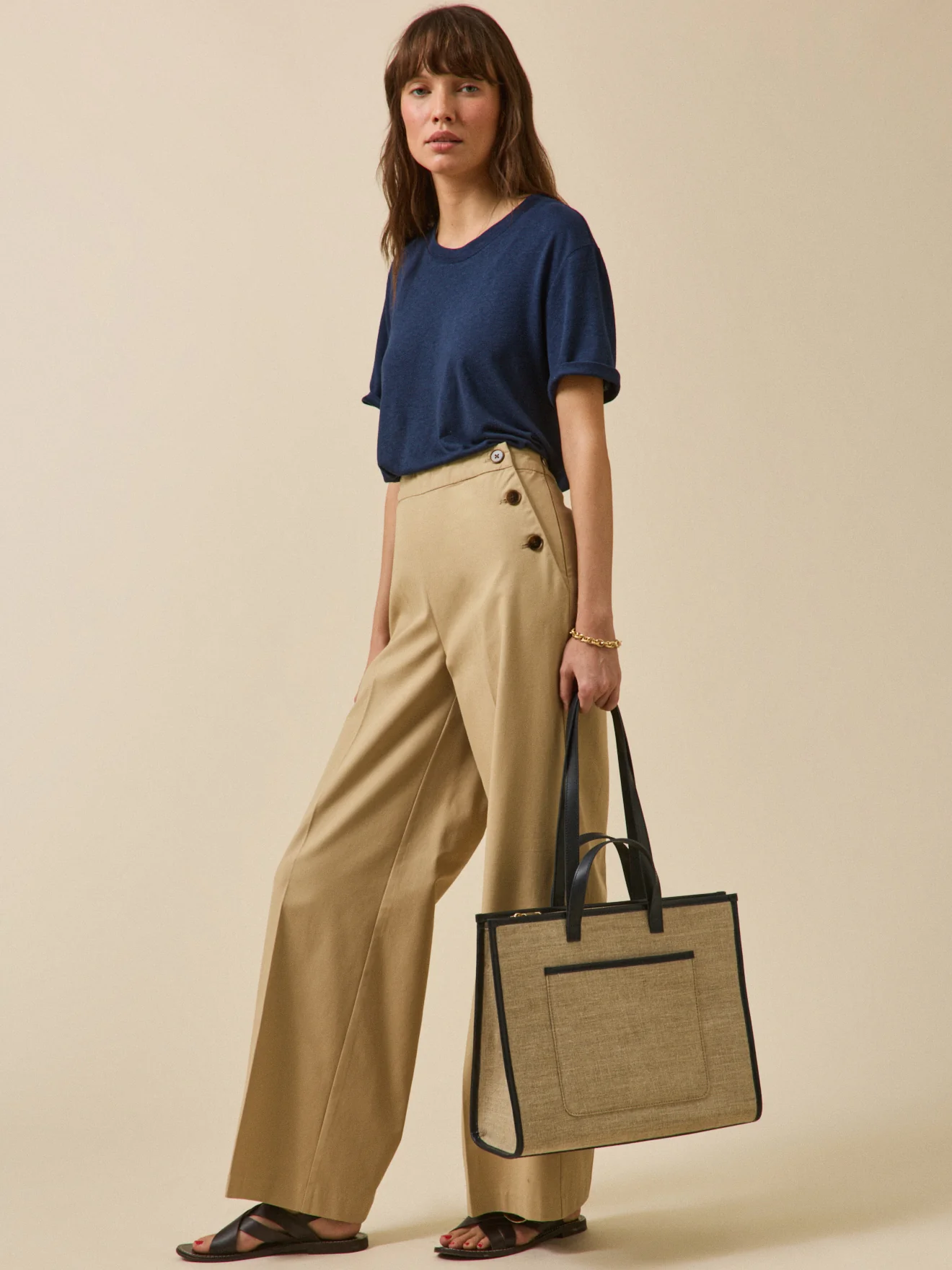 Damen-Shopper, Material-Mix - Image 2