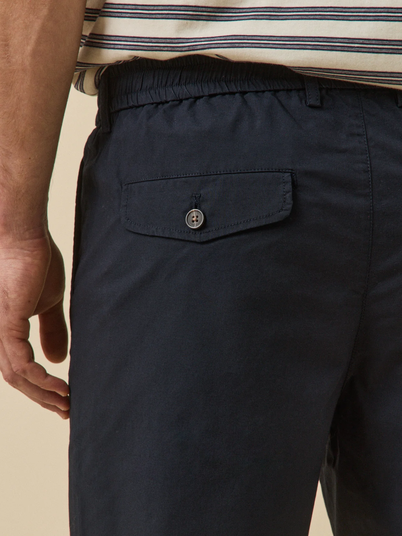 Herren-Bermudas mit Elastikbund aus knackiger Popeline - Image 4