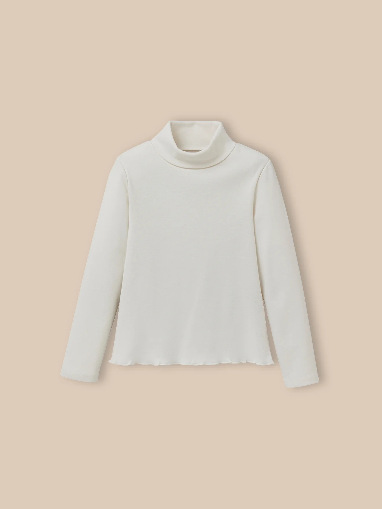 Mädchen-Unterziehpullover mit Stehkragen – Bio-Baumwolle
