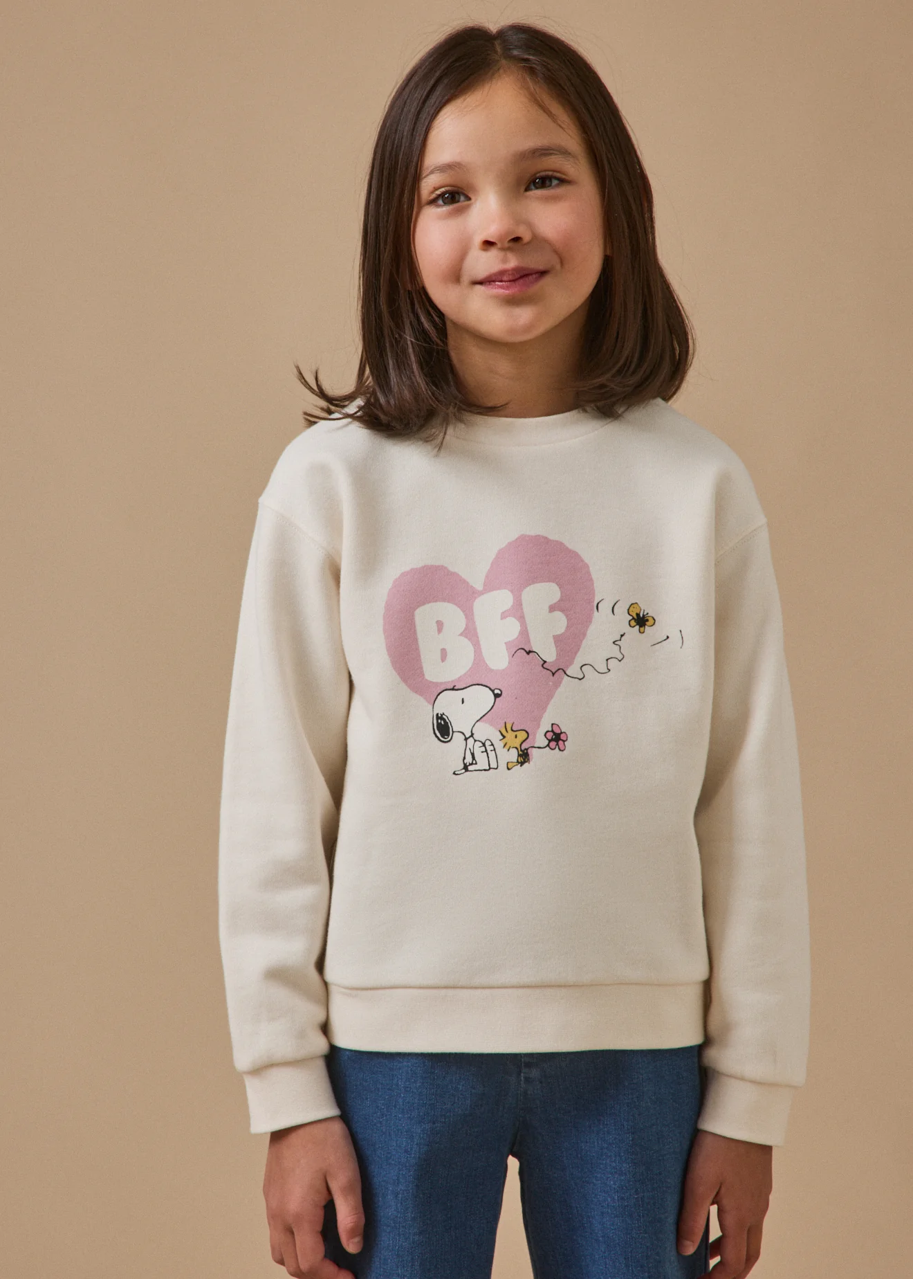 Kinder-Sweatshirt Cyrillus X PEANUTS™ – Kollektion « Snoopy »