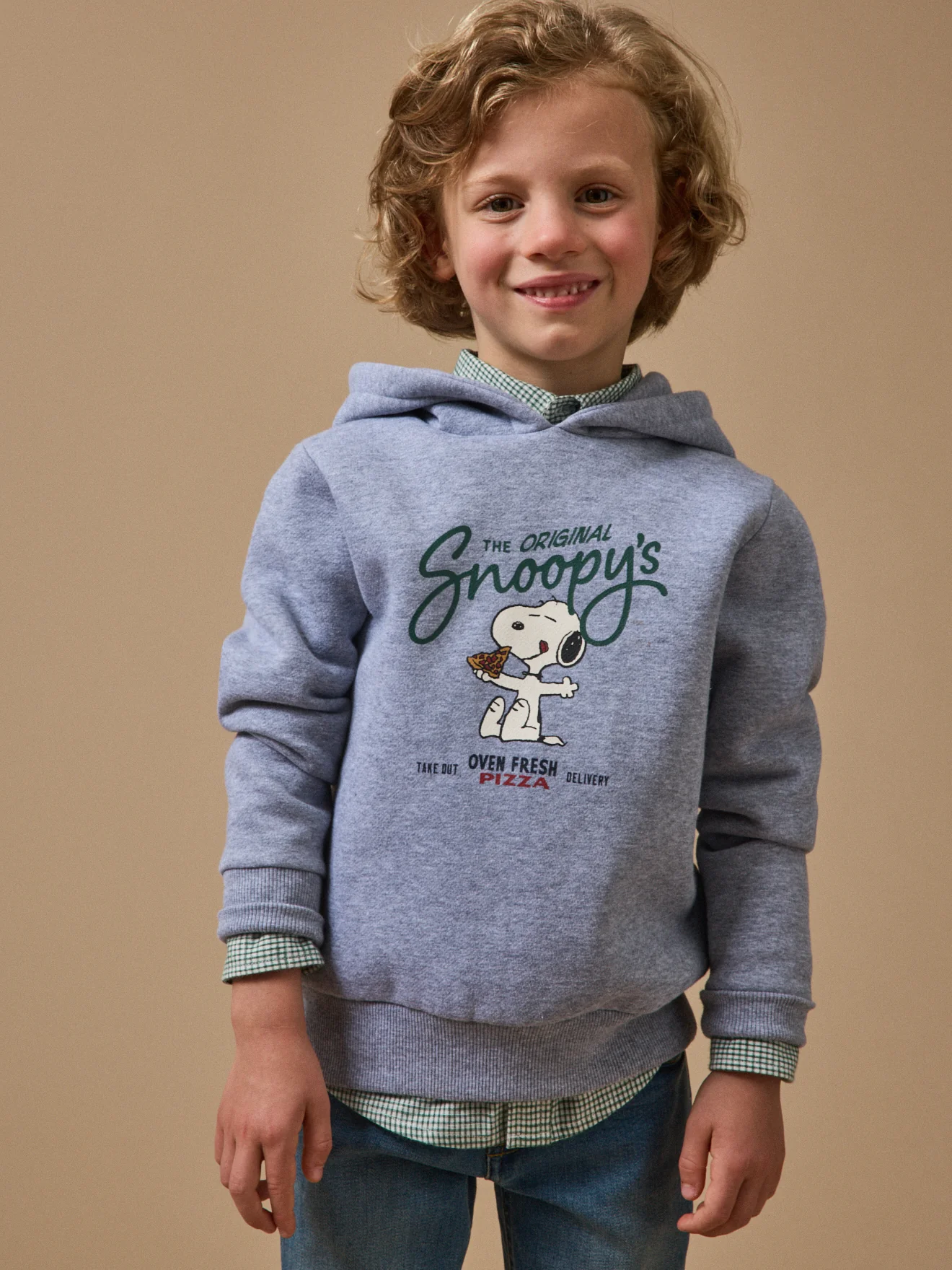 Kinder-Kapuzen-Sweatshirt Cyrillus X PEANUTS™ – Kollektion « Snoopy »