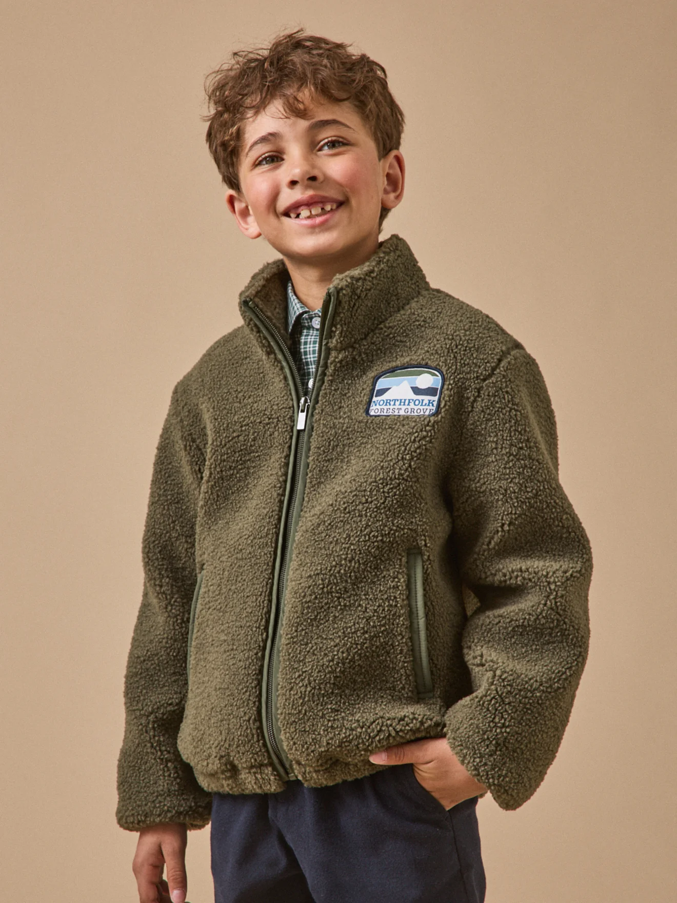 Jungen-Cardigan aus Sherpa - Image 2