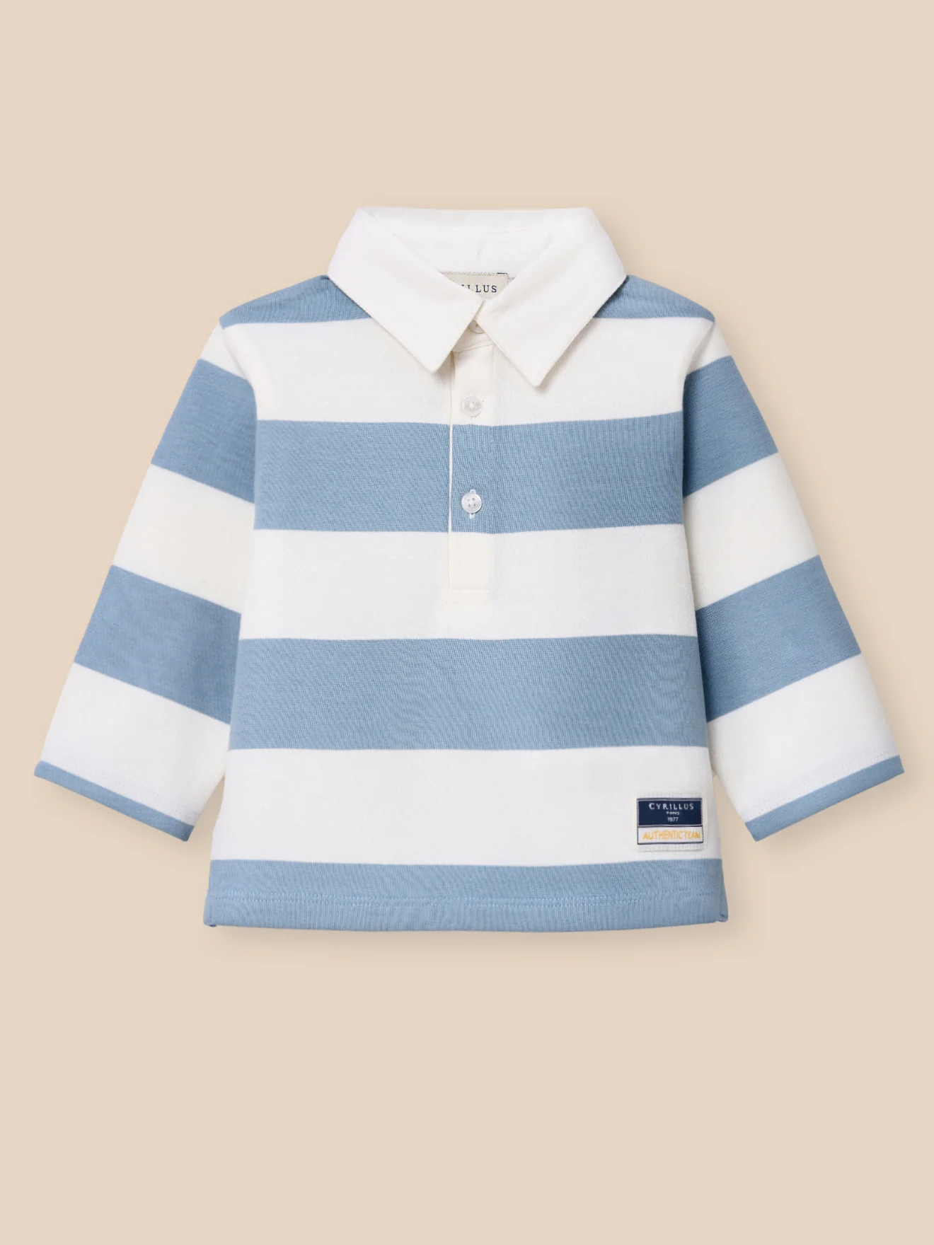 Rugby-Poloshirt, Baby - Bio-Baumwolle