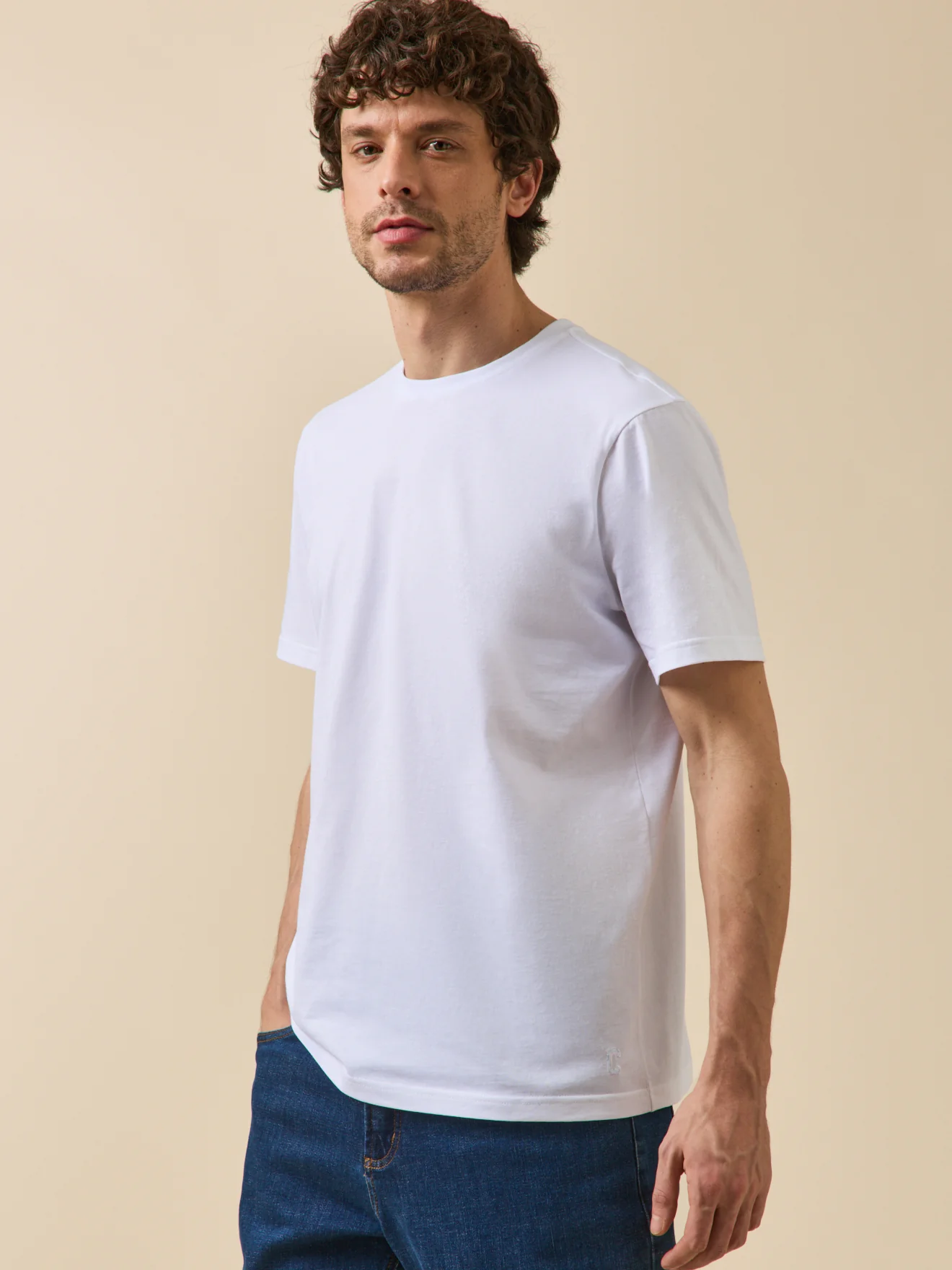 Einfarbiges Herren T-Shirt aus Bio-Baumwolle