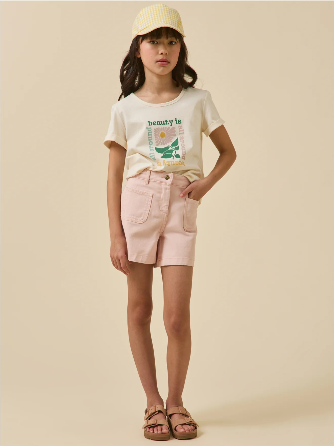 Mädchen T-Shirt mit Blumenmotiv – Bio-Baumwolle - Image 4