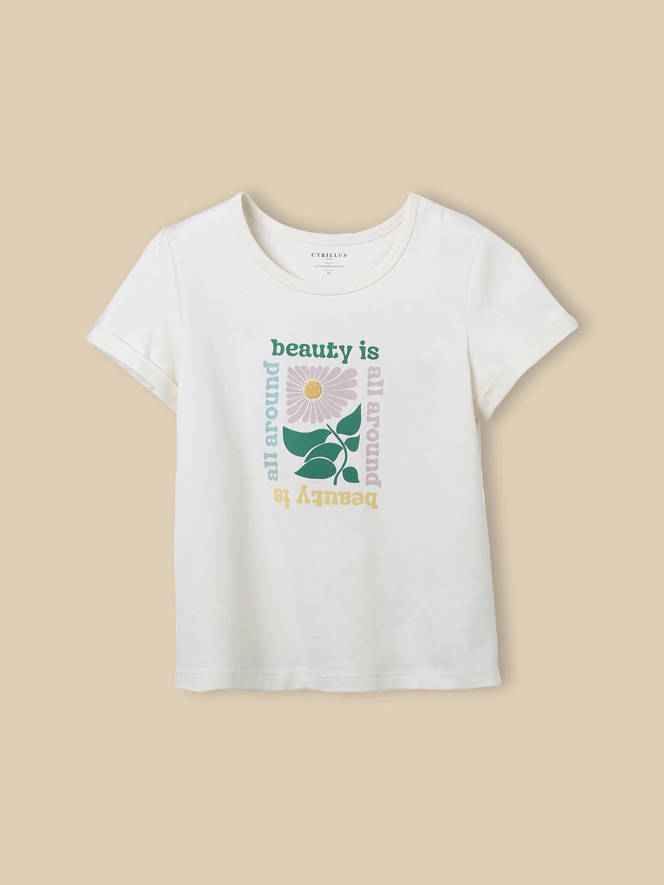 Mädchen T-Shirt mit Blumenmotiv – Bio-Baumwolle - Image 5