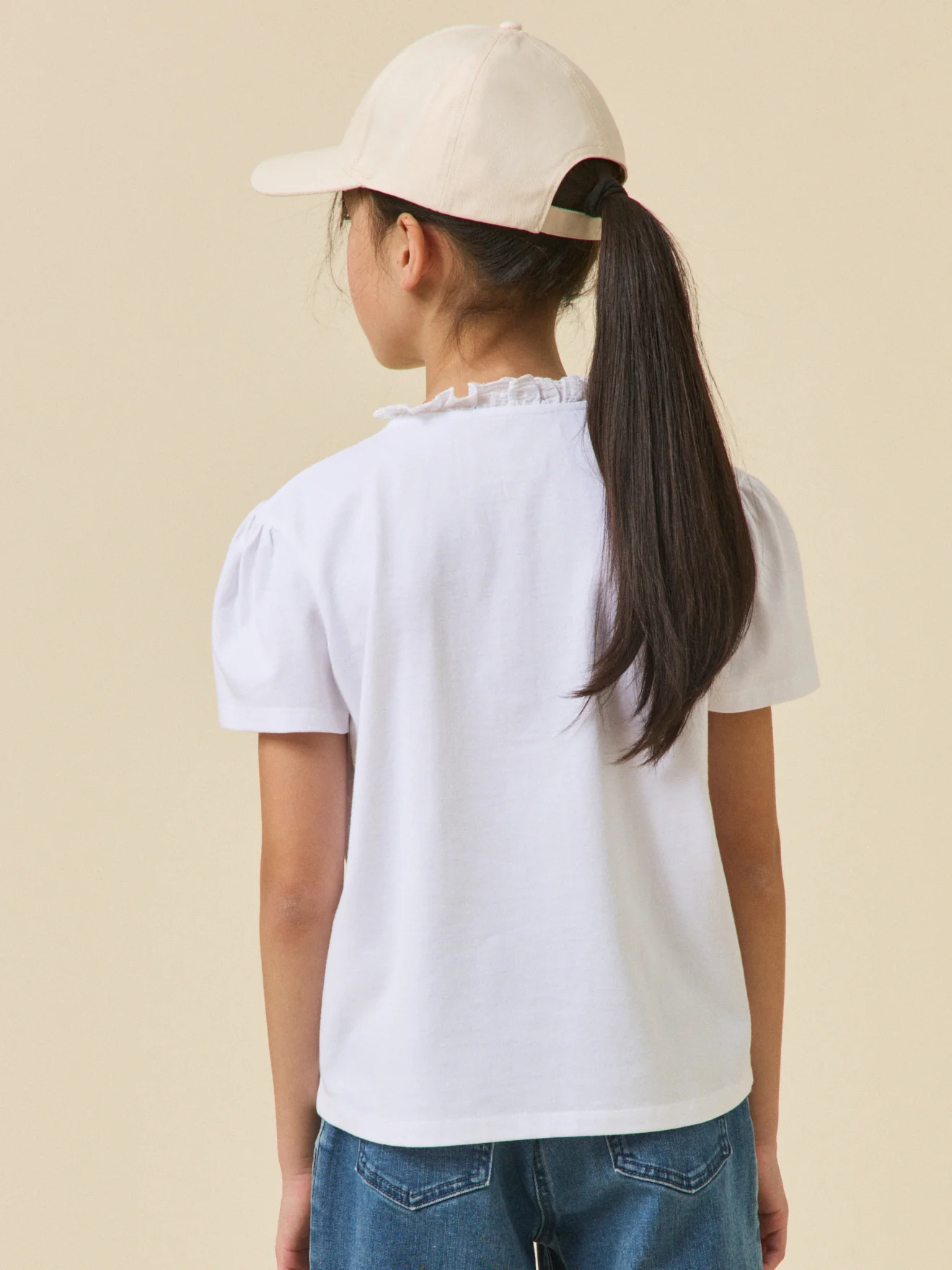 Mädchen T-Shirt mit Rüschenkragen – Kollektion « Junior » - Image 2