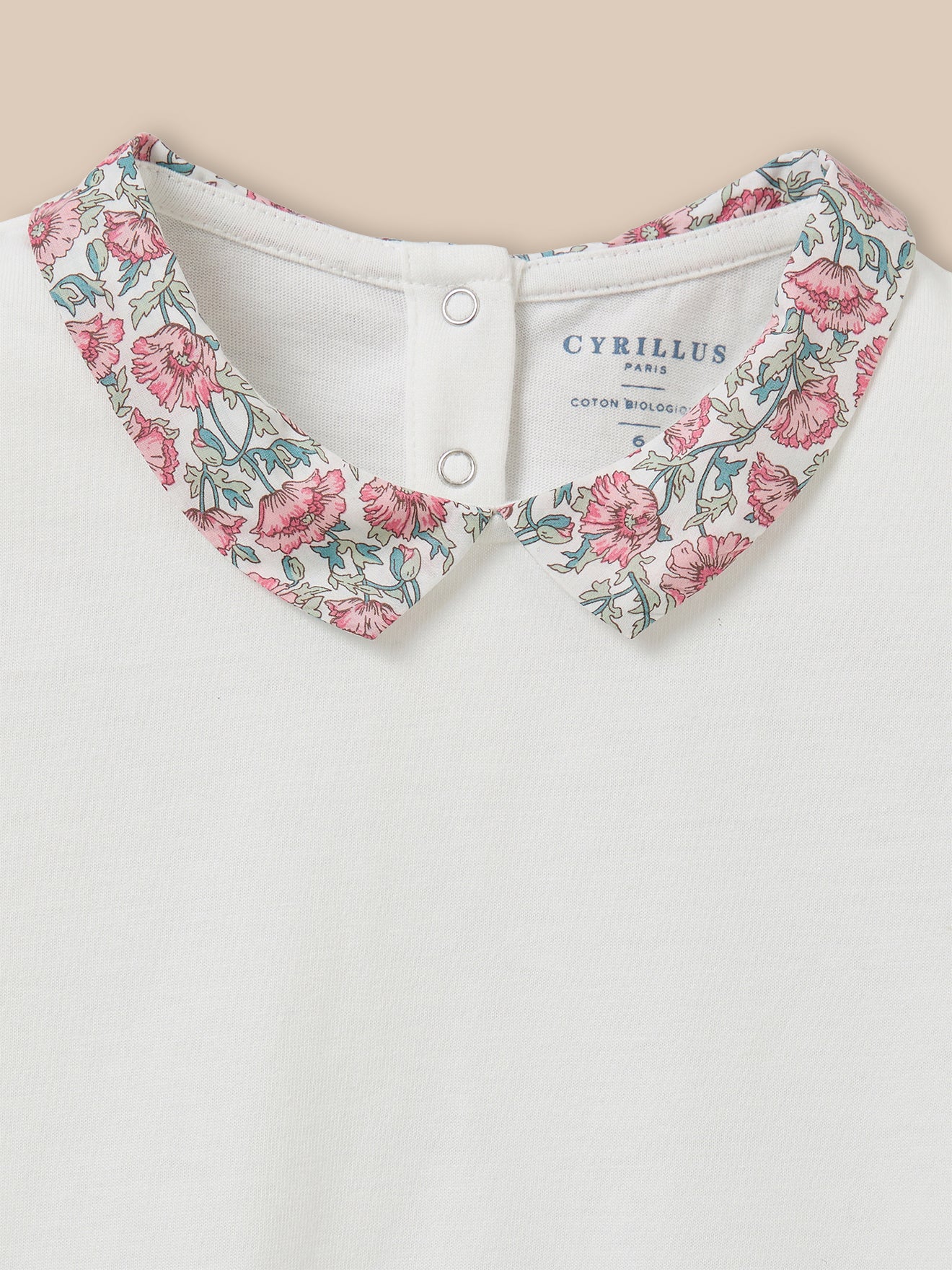 Mädchen T-Shirt mit einem Kragen aus Liberty®-Stoff – Bio-Baumwolle - Image 3