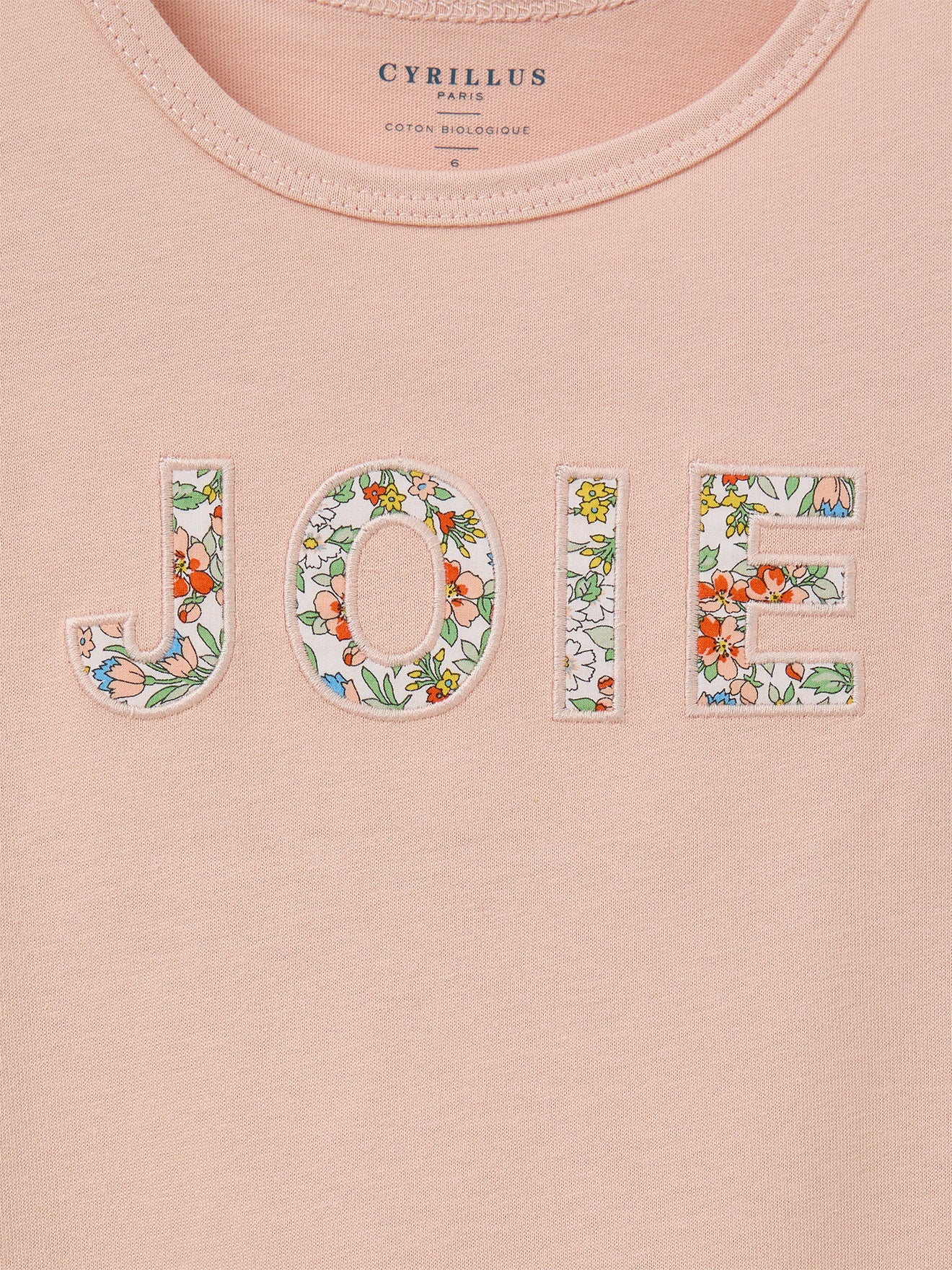 Mädchen T-Shirt mit Schriftzug aus Liberty®-Stoff – Bio-Baumwolle - Image 3