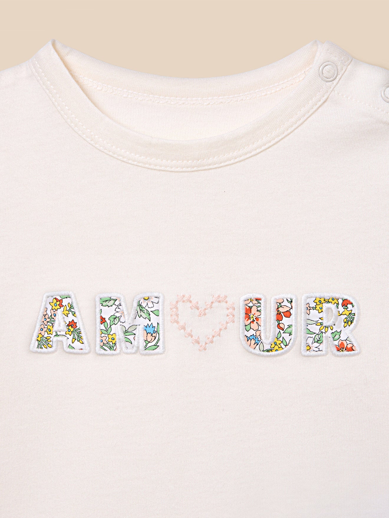 T-Shirt, Baby, aus Liberty-Stoff - Biologische Baumwolle - Image 3