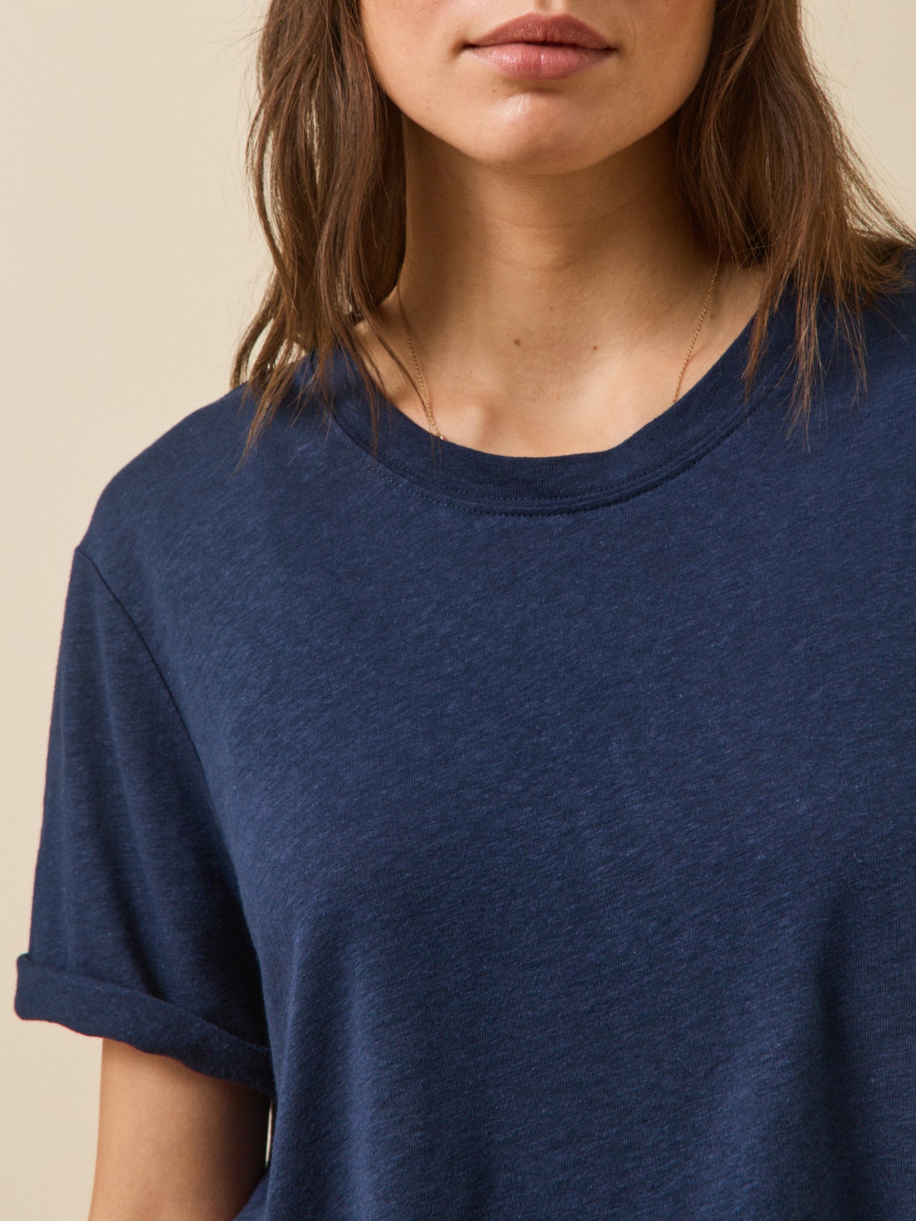 Damen-T-Shirt aus Leinen und Viskose - Image 3