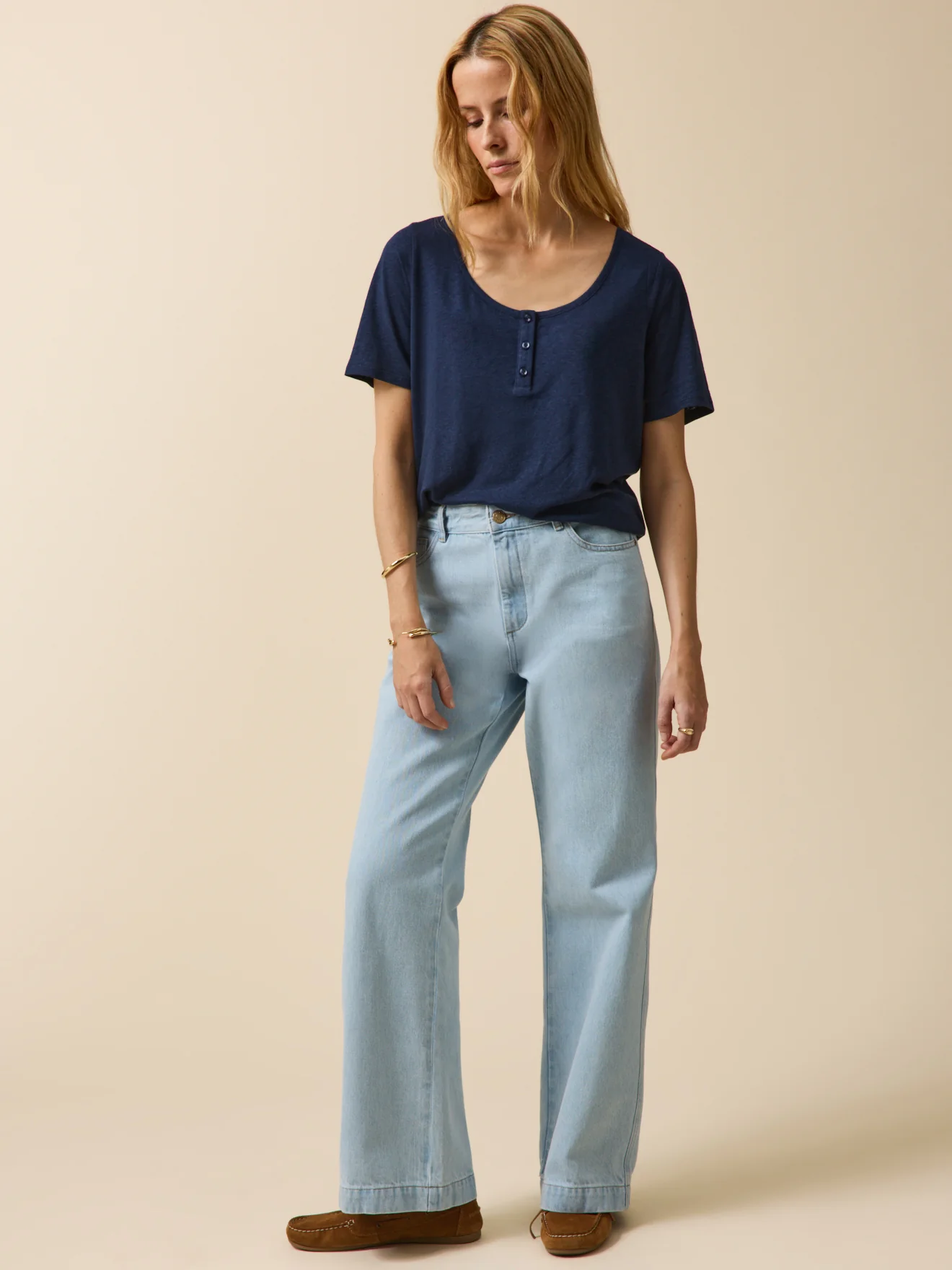 Damen T-Shirt aus Leinen und Viskose - Image 4