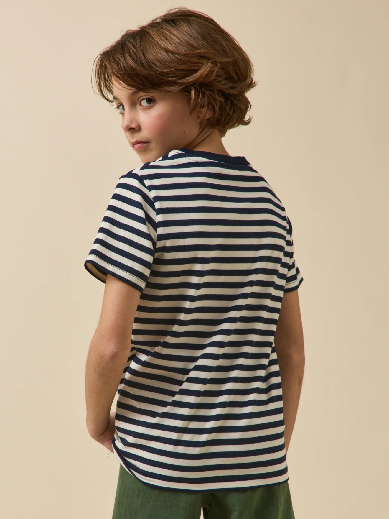 Jungen T-Shirt mit Streifen – Bio-Baumwolle - Image 2