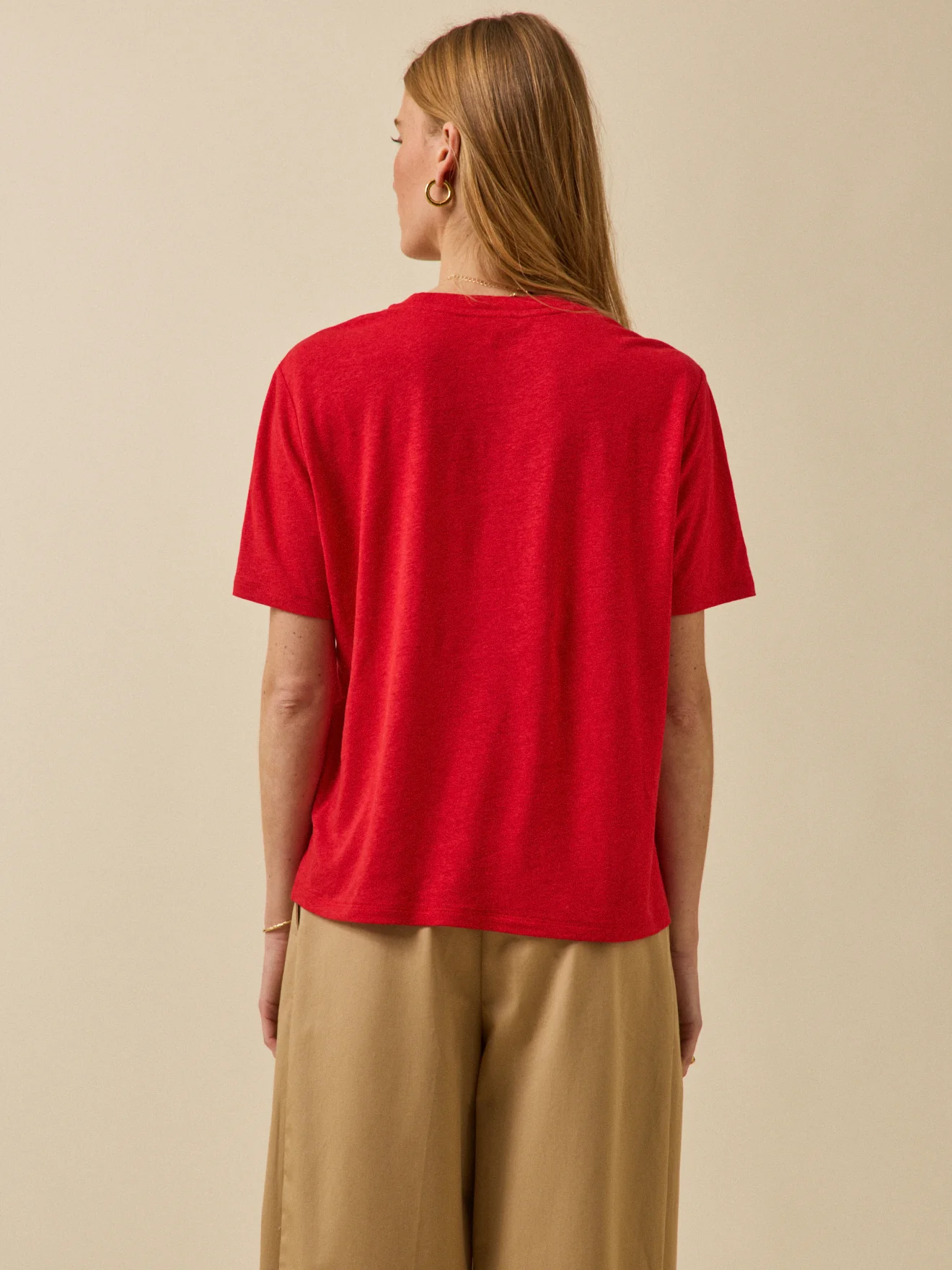 Damen-T-Shirt aus Leinen und Viskose - Image 2