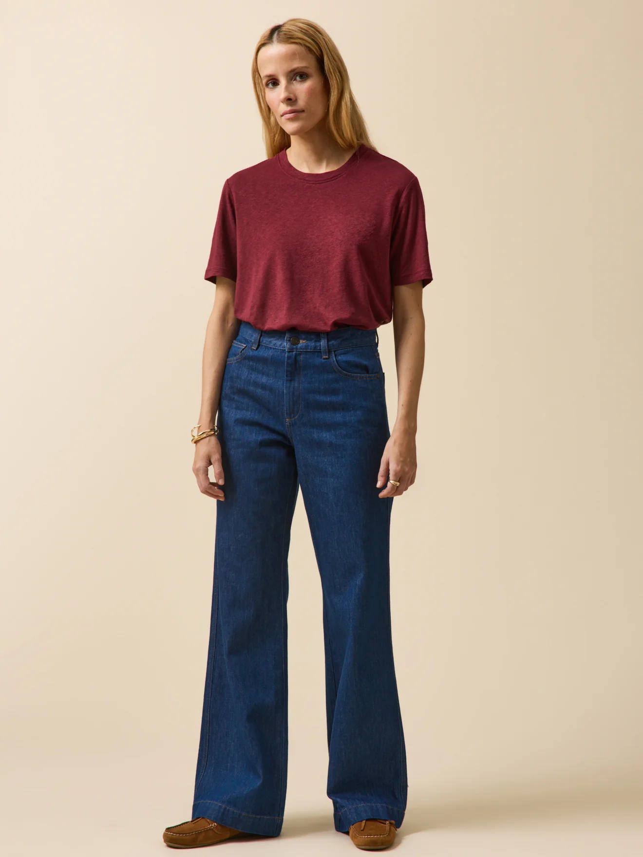 Damen-T-Shirt aus Leinen und Viskose - Image 4