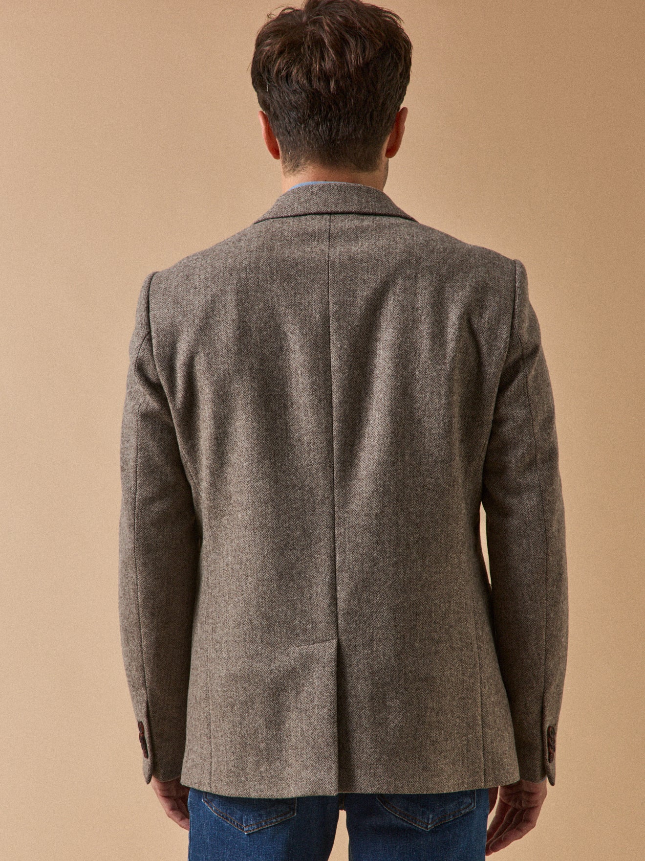 Herren Fischgrat-Blazer aus reiner Wolle - Image 3