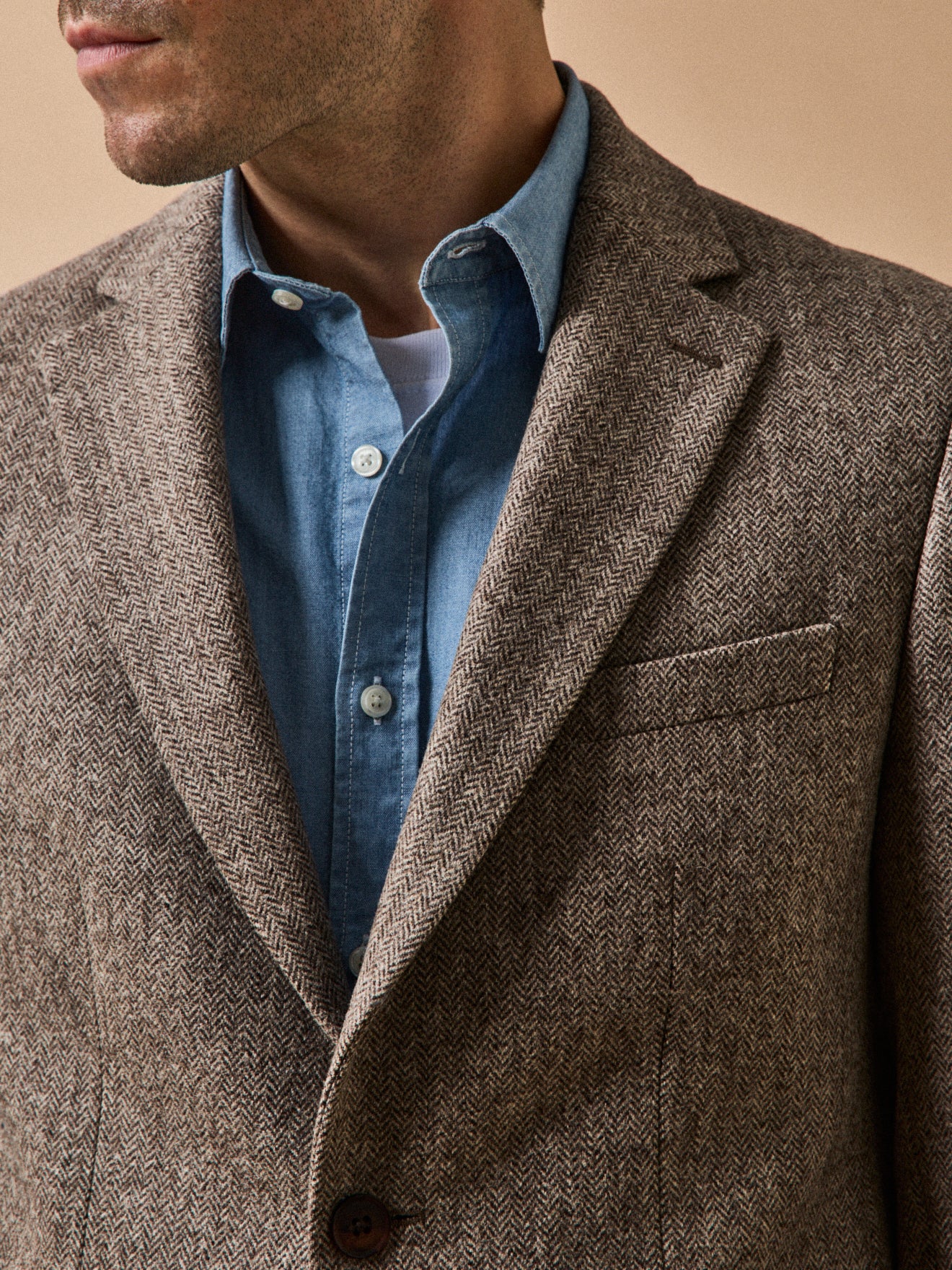 Herren Fischgrat-Blazer aus reiner Wolle - Image 4