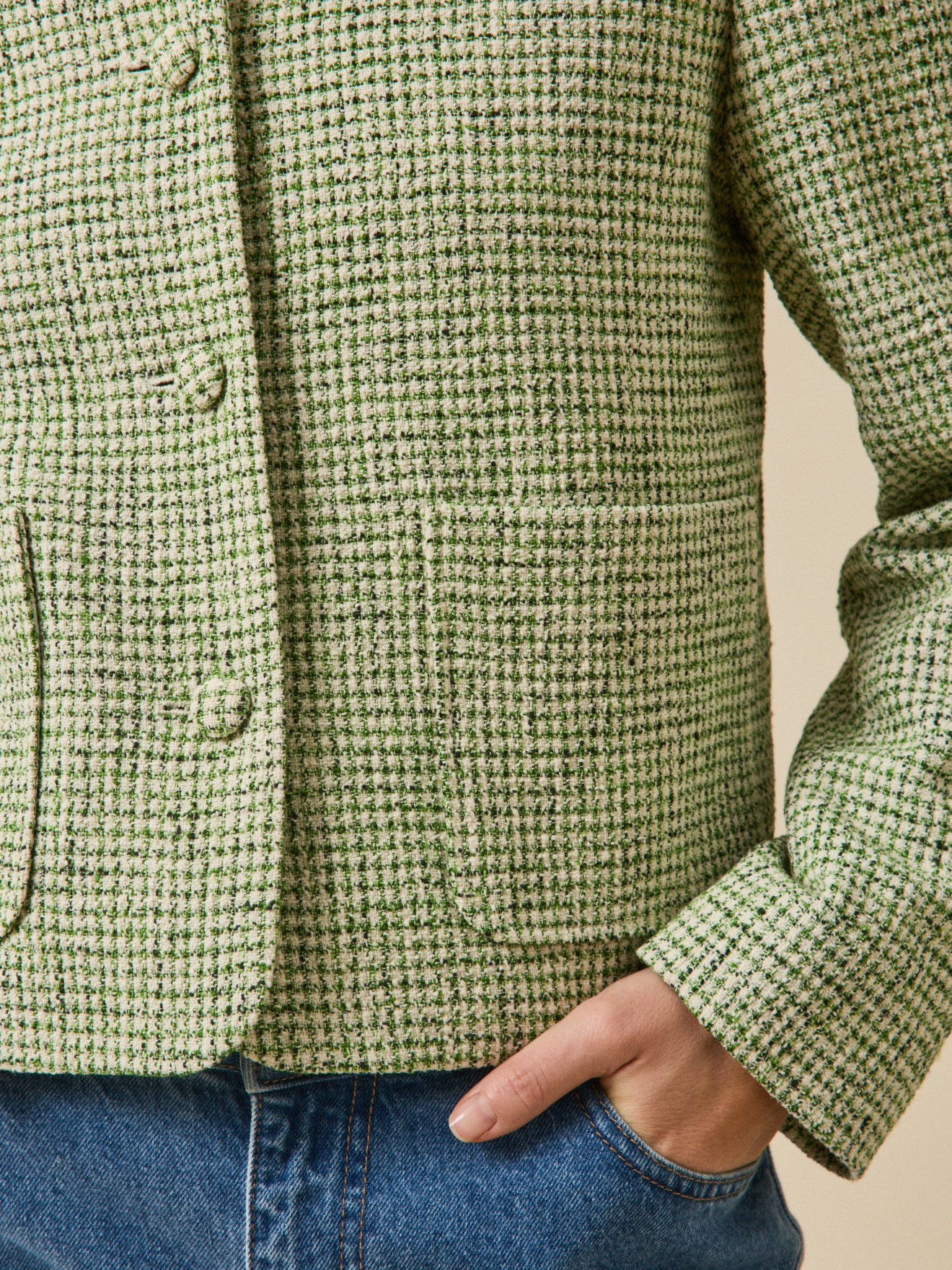 Damenjacke aus kariertem Tweed - Image 5